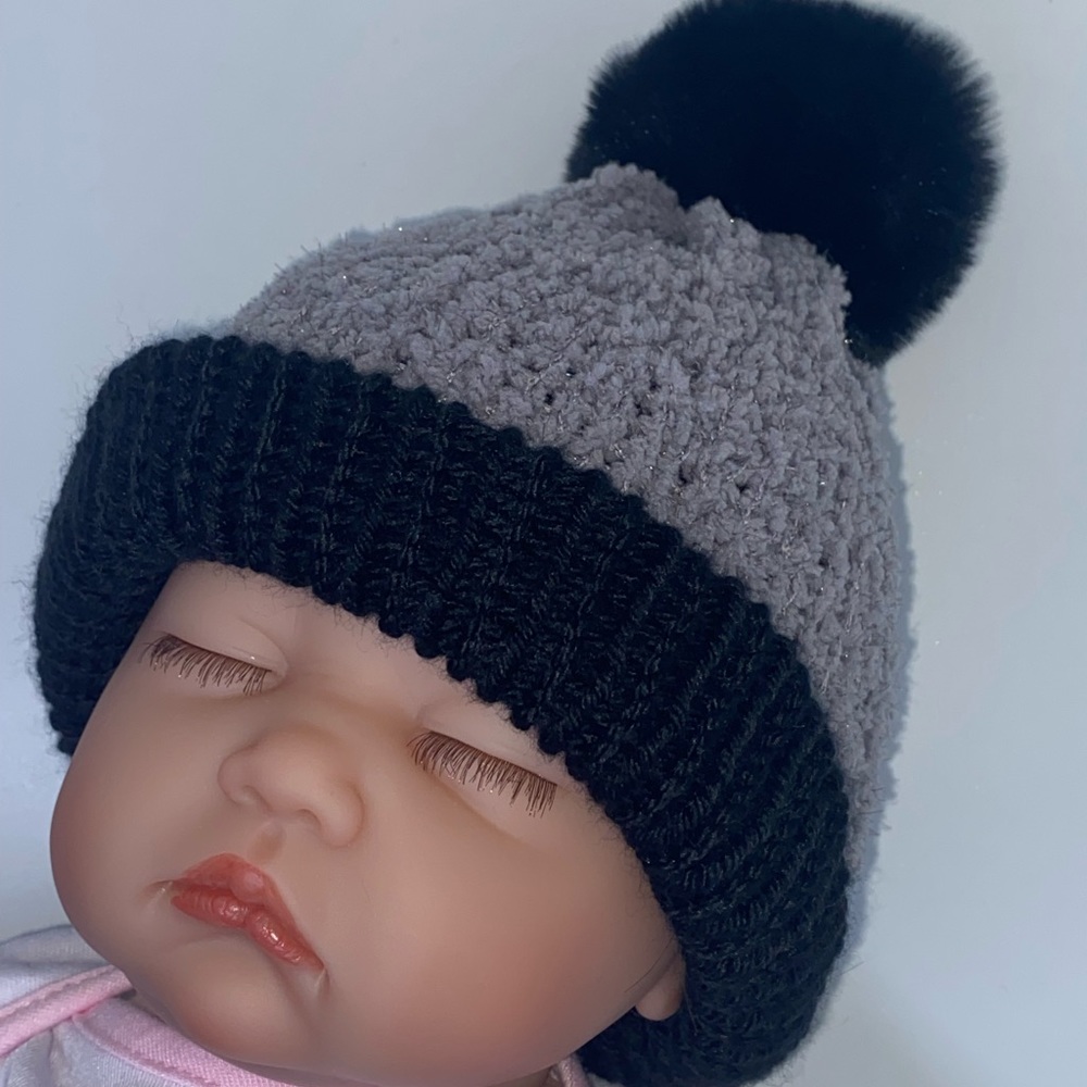 Knitted Newborn 0-3 Months Winter Beanie Hat